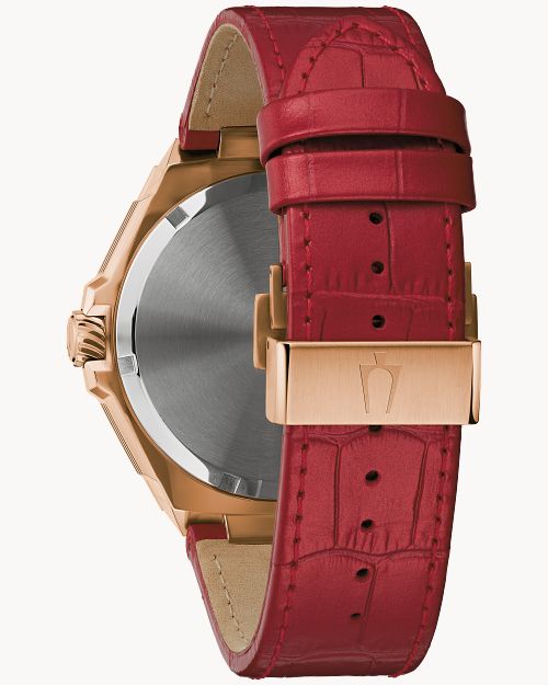 Silver-Tone Dial Leather Strap Series X 98J123 | Bulova Silver-Tone Dial Leather Strap Series X 98J123 | Bulova